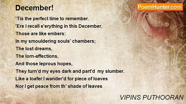 VIPINS PUTHOORAN - December!