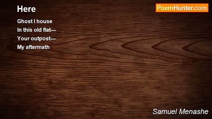 Samuel Menashe - Here