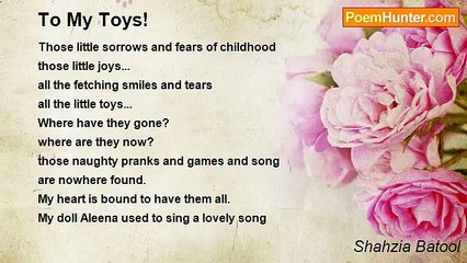 Shahzia Batool - To My Toys!