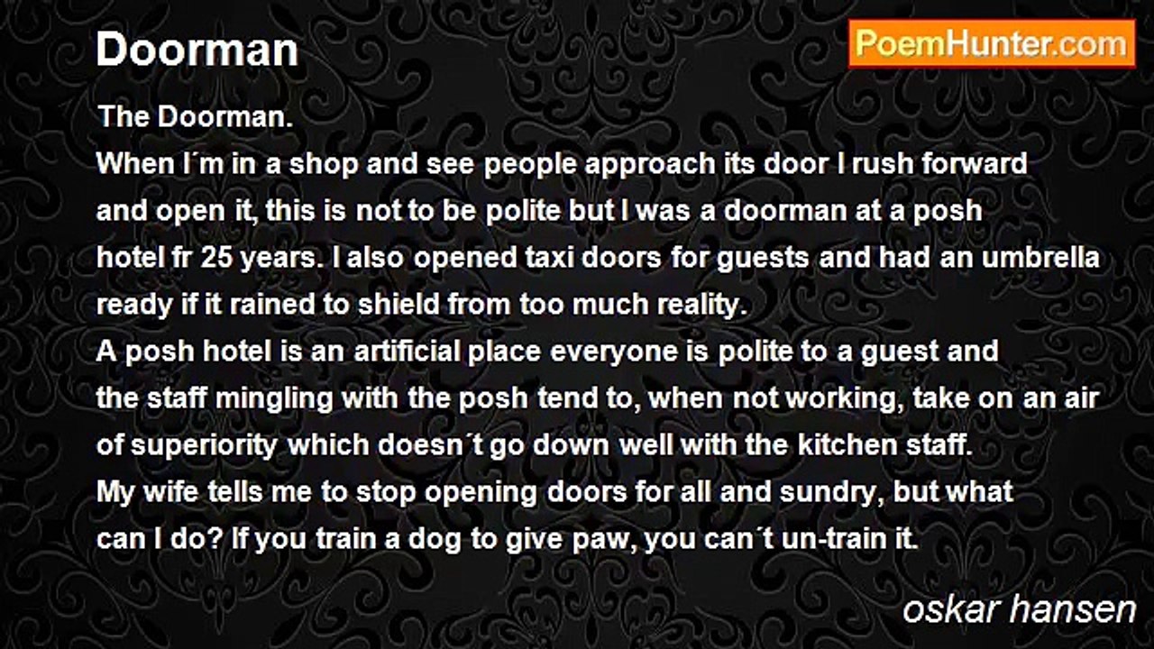 oskar hansen - Doorman