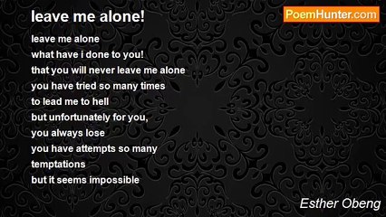 Esther Obeng - leave me alone!