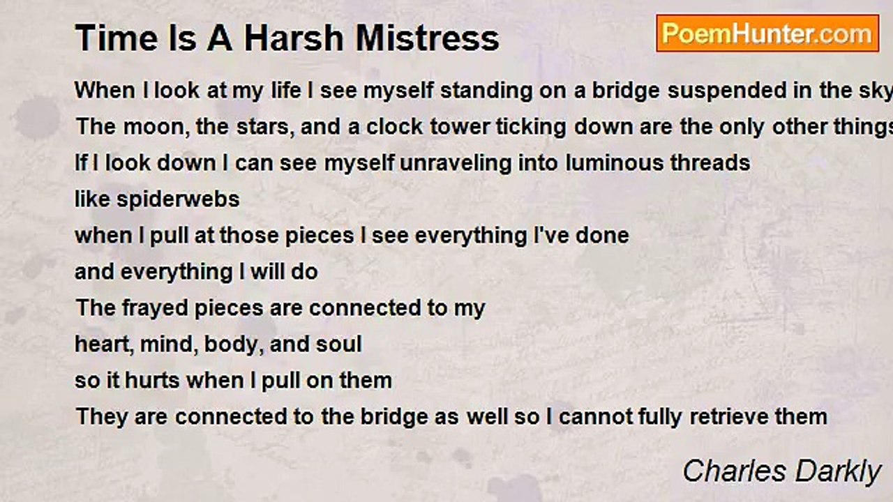 Charles Darkly - Time Is A Harsh Mistress