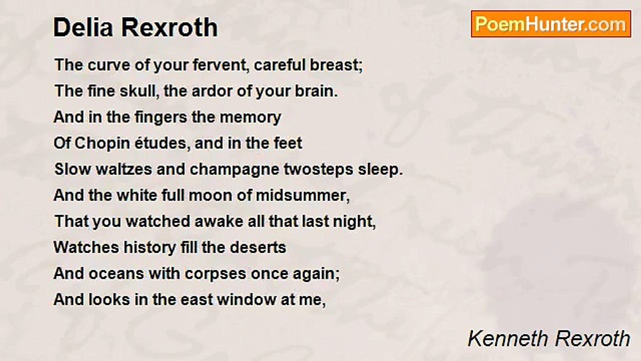 Kenneth Rexroth - Delia Rexroth