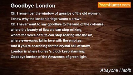 Abayomi Habib - Goodbye London