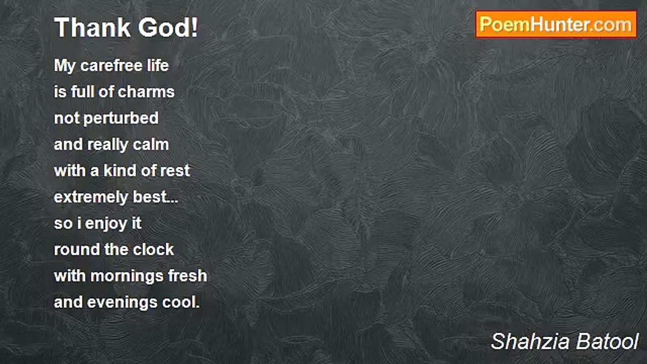 Shahzia Batool - Thank God!