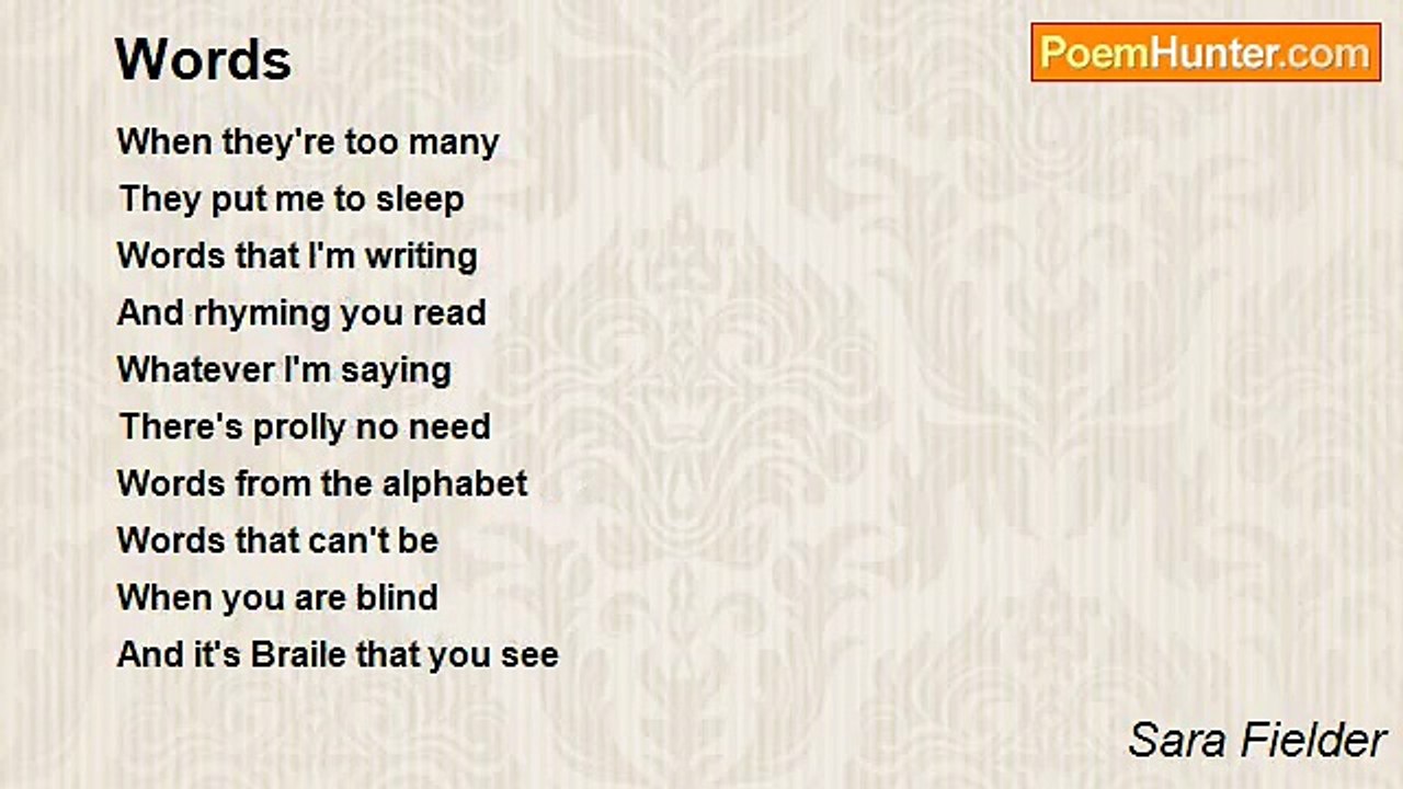 Sara Fielder - Words