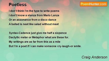 Craig Anderson - Poetless