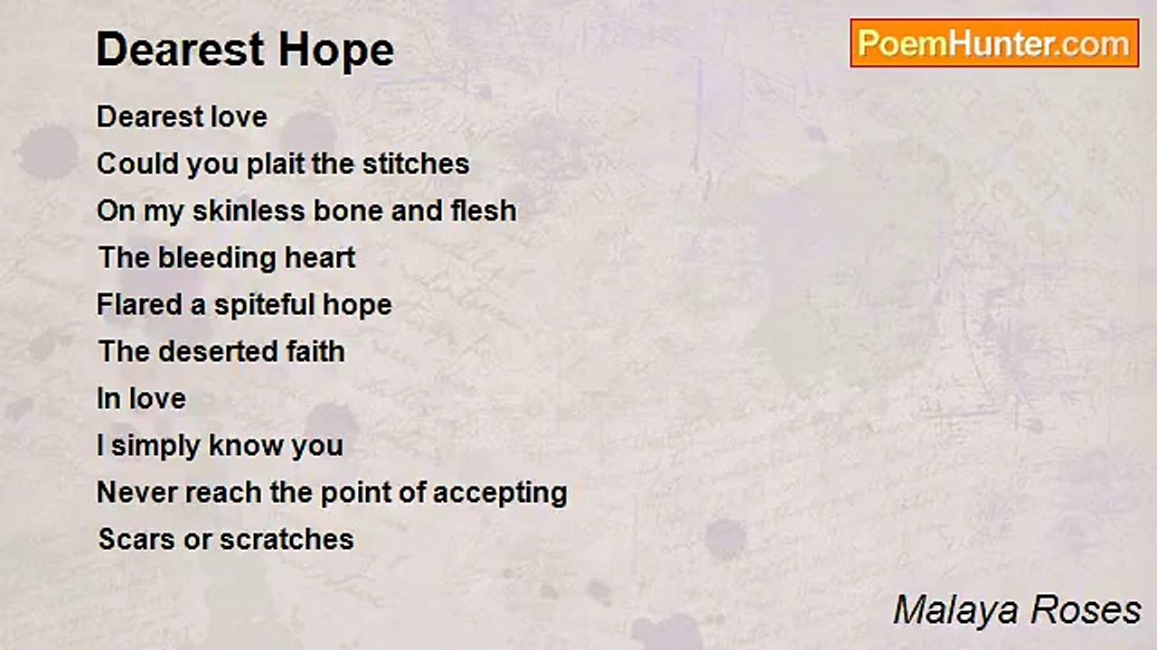 Malaya Roses - Dearest Hope