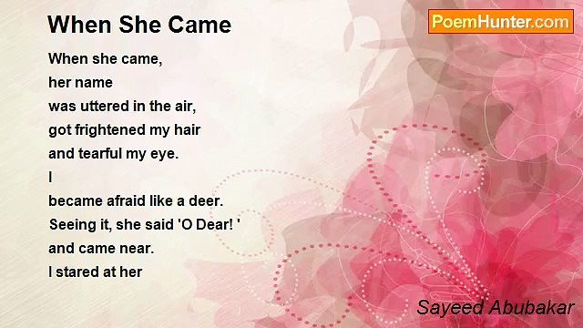 Sayeed Abubakar - When She Came