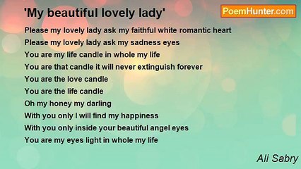 Ali Sabry - 'My beautiful lovely lady'