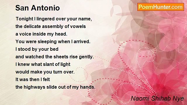 Naomi Shihab Nye - San Antonio