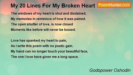 Godspower Oshodin - My 20 Lines For My Broken Heart