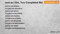 Jeline Loh - Just as I Am, You Completed Me!