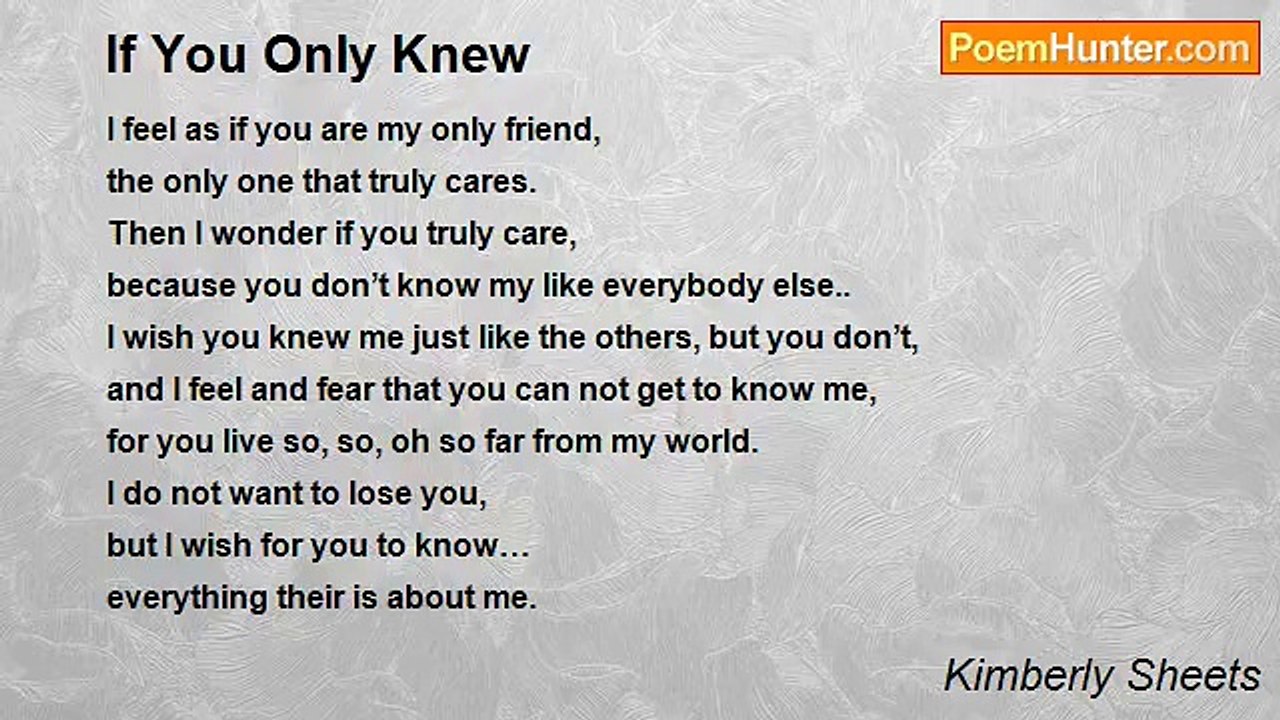Kimberly Sheets - If You Only Knew