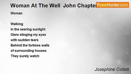 Josephine Collett - Woman At The Well  John Chapter 4