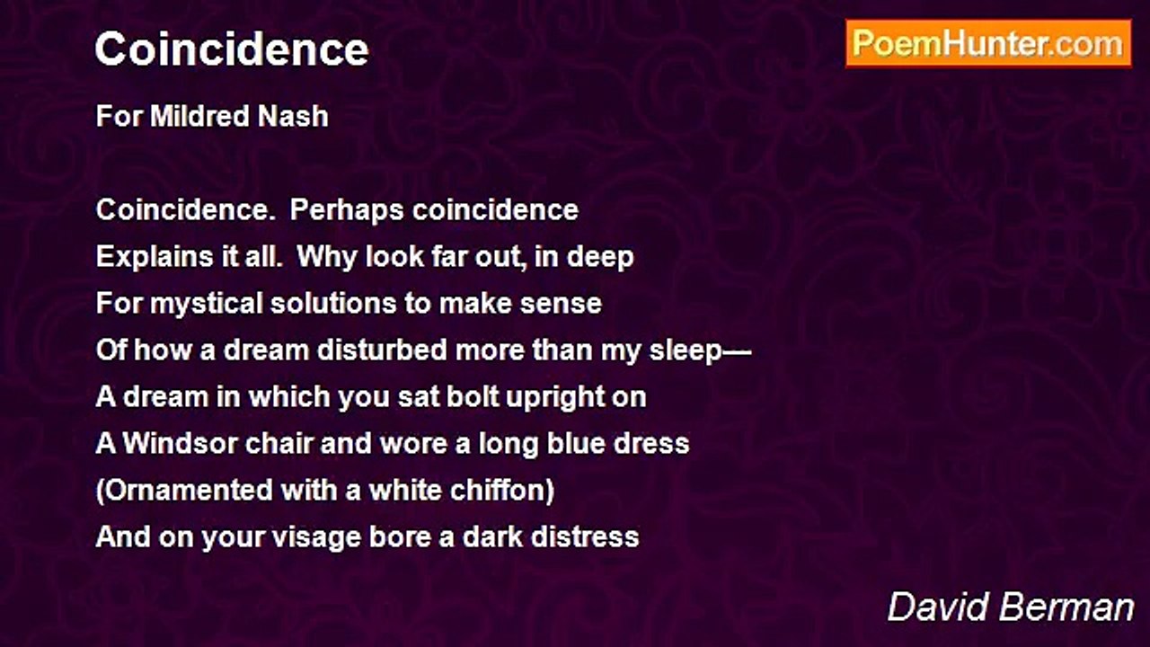 David Berman - Coincidence