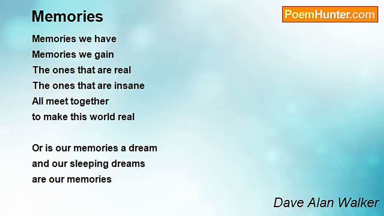 Dave Alan Walker - Memories