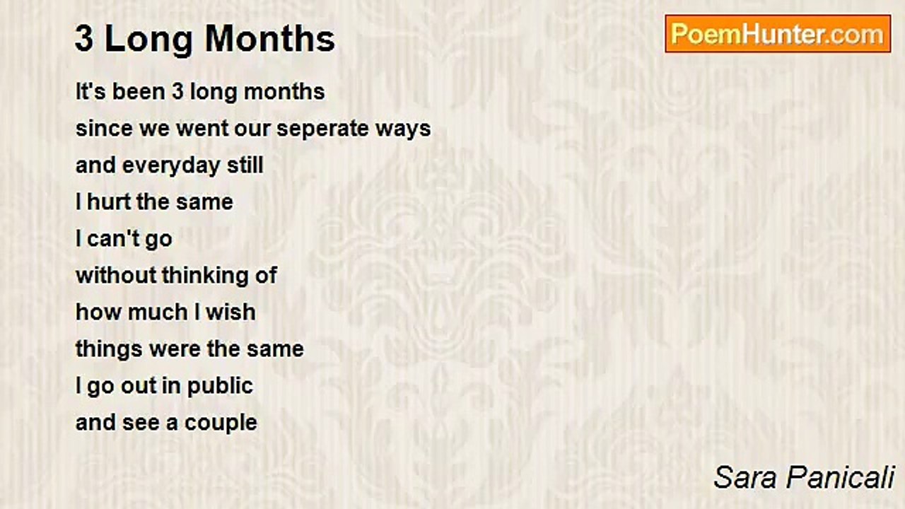 Sara Panicali - 3 Long Months