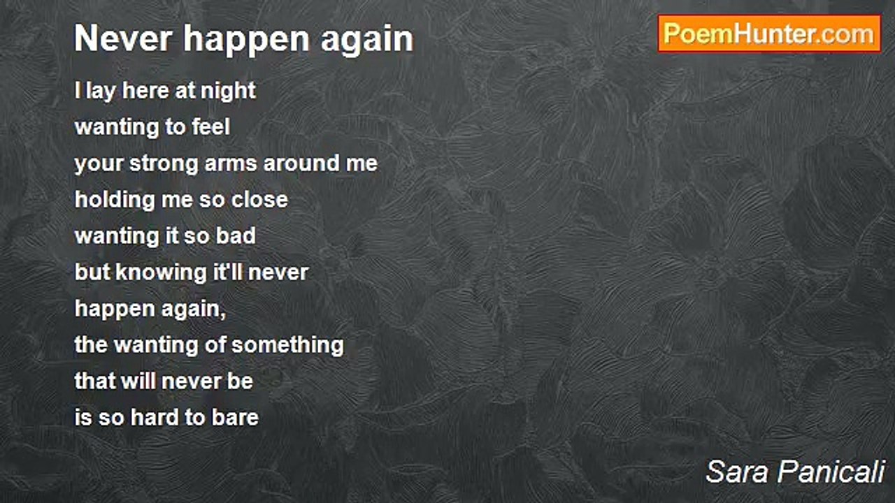 Sara Panicali - Never happen again