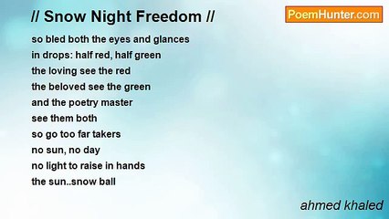 ahmed khaled - // Snow Night Freedom //