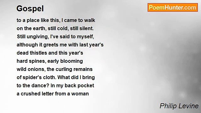 Philip Levine - Gospel