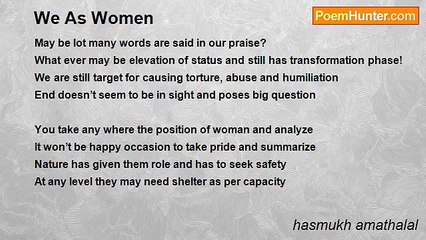hasmukh amathalal - We As Women