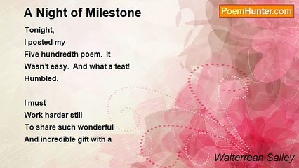 Walterrean Salley - A Night of Milestone