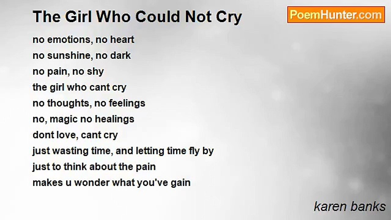 karen banks - The Girl Who Could Not Cry