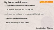 LoveLifeLen Altamar - My hopes and dreams...