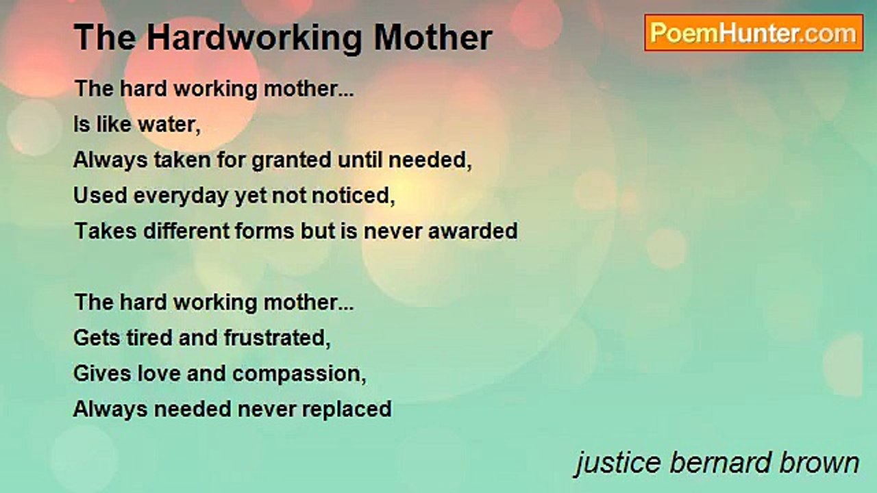 justice bernard brown - The Hardworking Mother