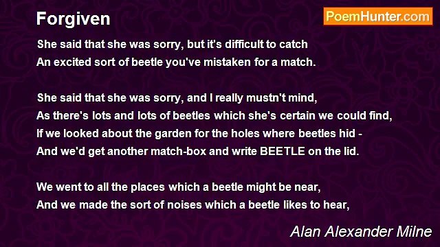 Alan Alexander Milne - Forgiven