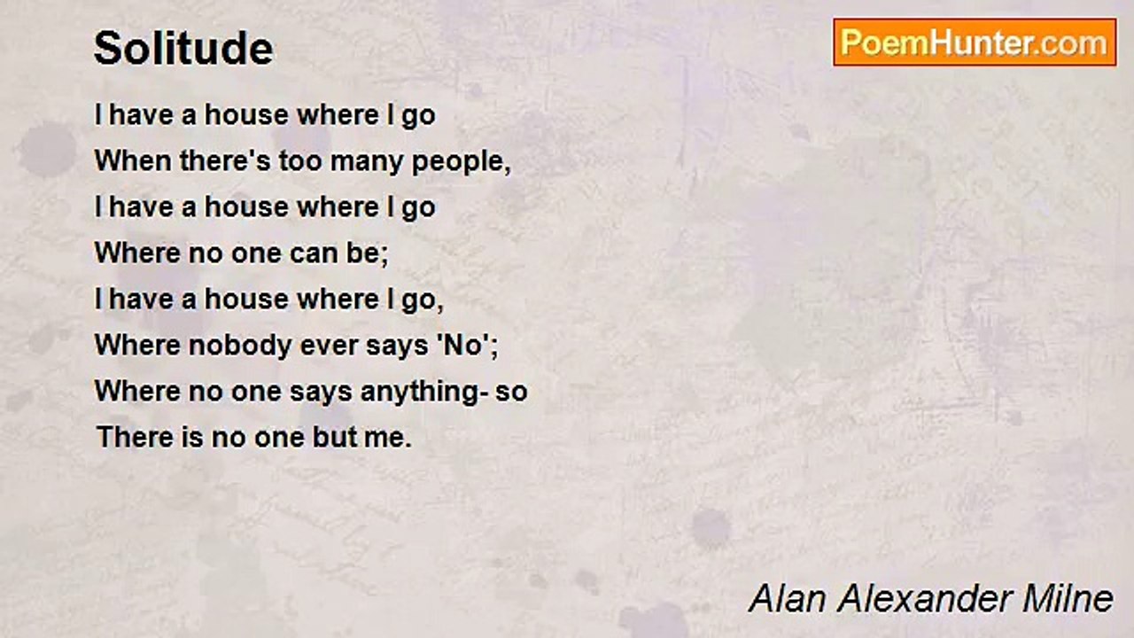 Alan Alexander Milne - Solitude