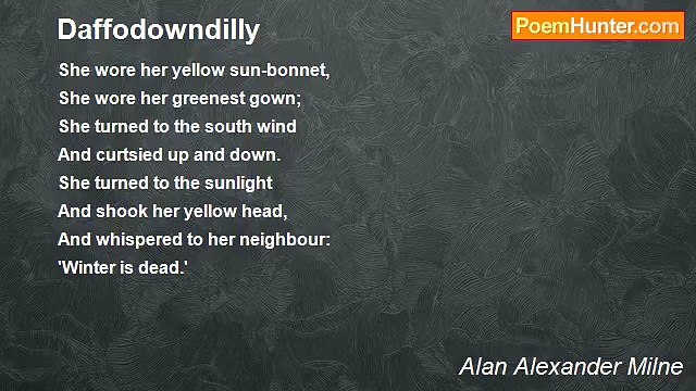 Alan Alexander Milne - Daffodowndilly