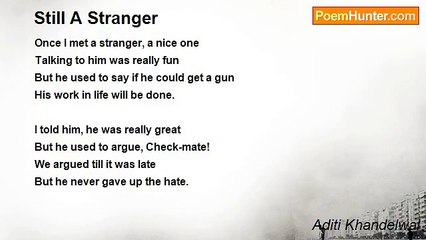 Aditi Khandelwal - Still A Stranger