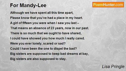 Lisa Pringle - For Mandy-Lee