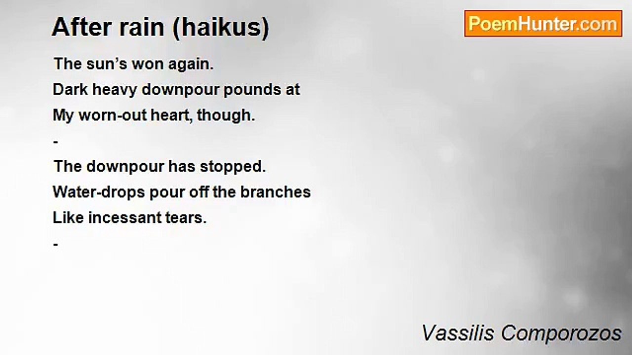 Vassilis Comporozos - After rain (haikus)
