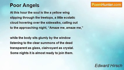 Edward Hirsch - Poor Angels