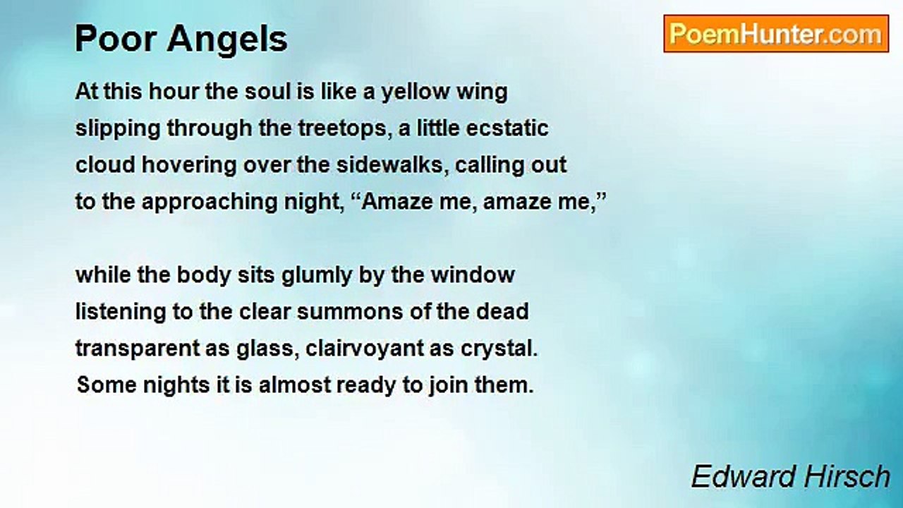 Edward Hirsch - Poor Angels