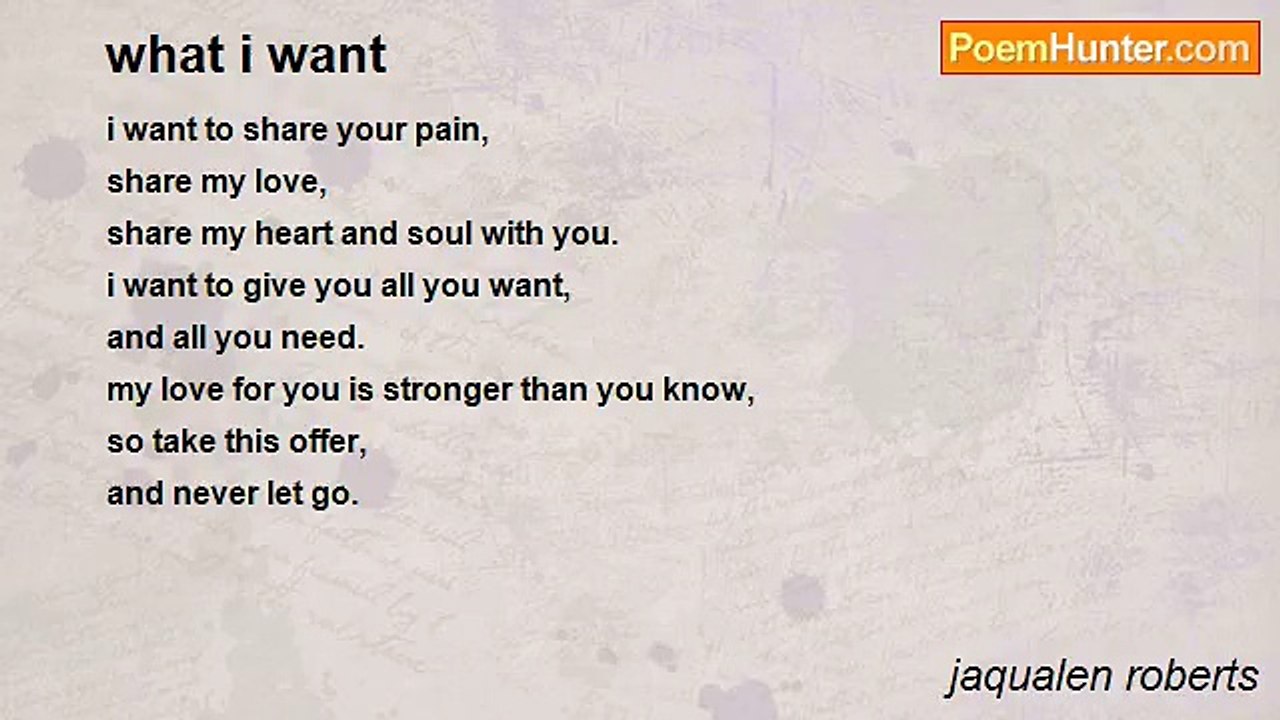 jaqualen roberts - what i want