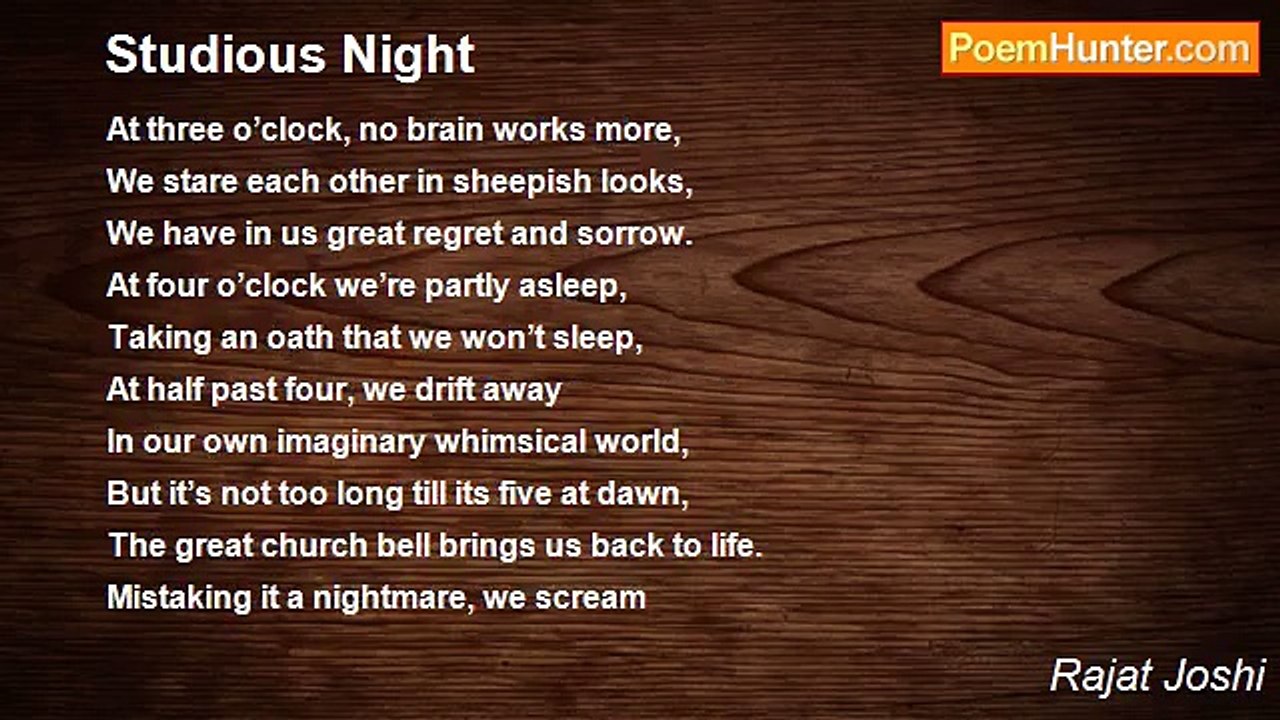 Rajat Joshi - Studious Night