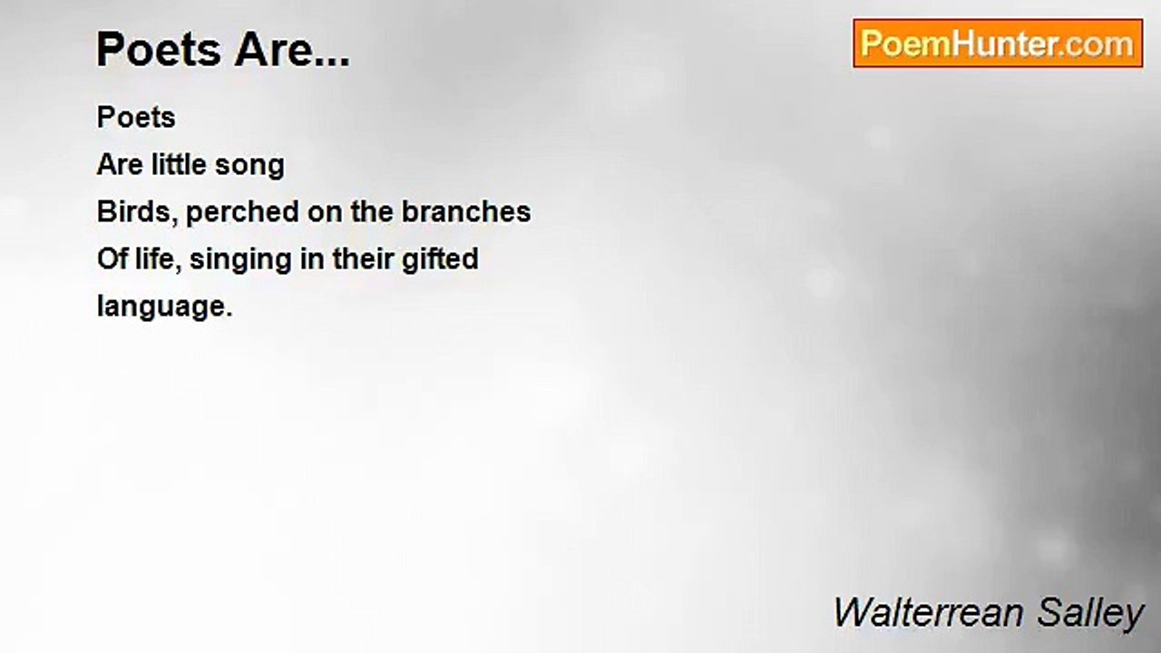 Walterrean Salley - Poets Are...