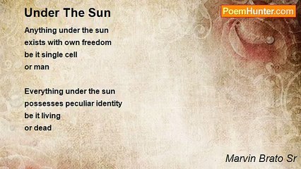 Marvin Brato Sr - Under The Sun