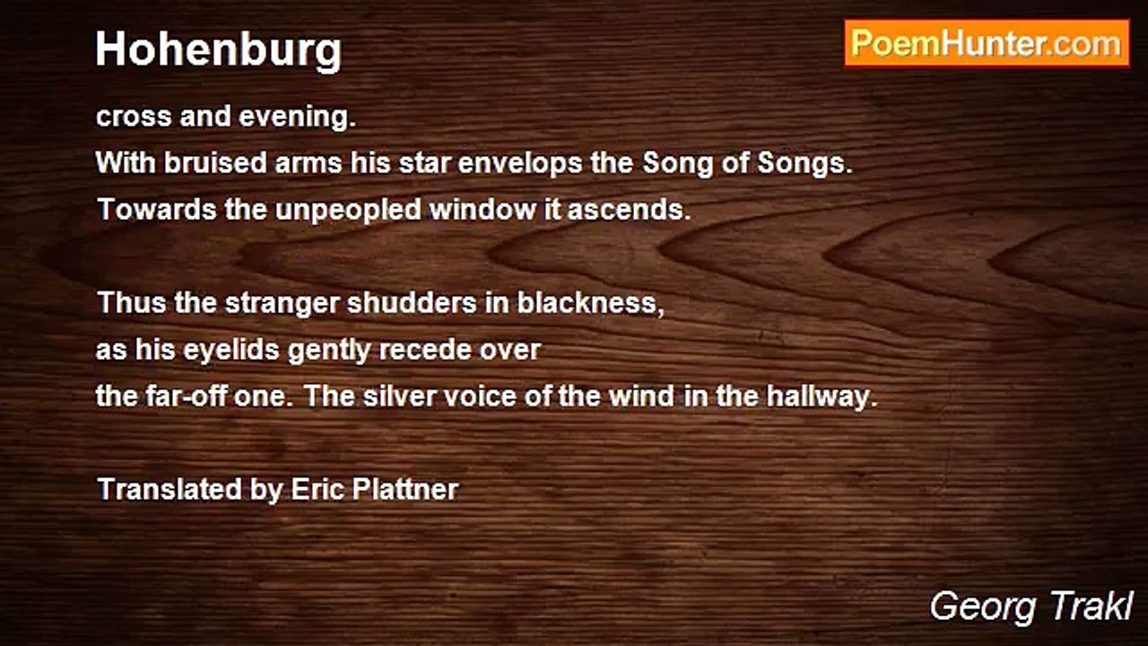 Georg Trakl - Hohenburg