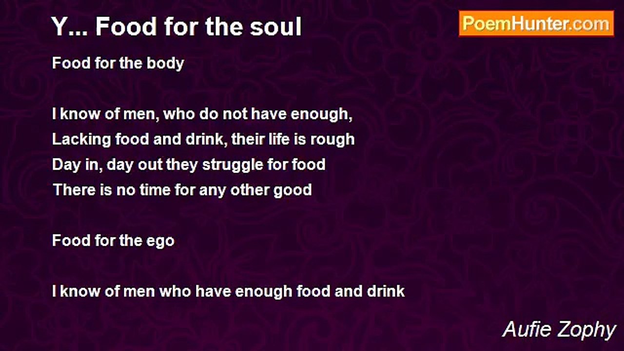 Aufie Zophy - Y... Food for the soul