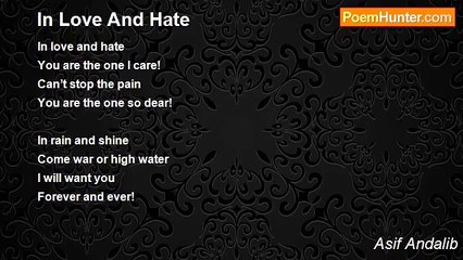 Asif Andalib - In Love And Hate