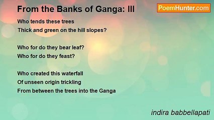 indira babbellapati - From the Banks of Ganga: III