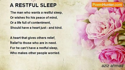 aziz ahmad - A RESTFUL SLEEP