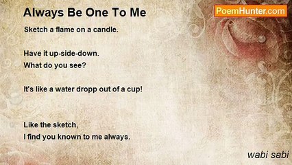 wabi sabi - Always Be One To Me