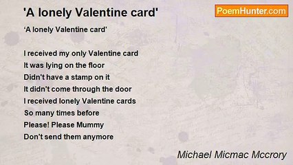 Michael Micmac Mccrory - 'A lonely Valentine card'