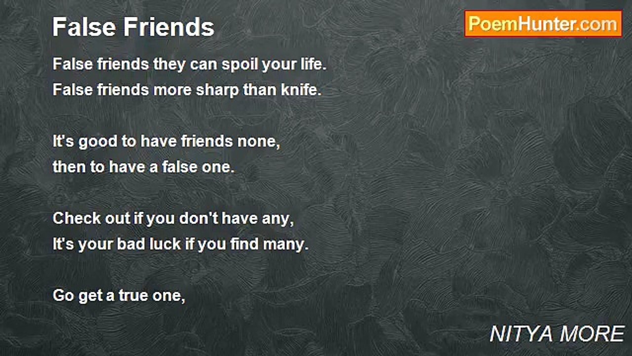 NITYA MORE - False Friends